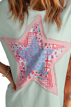 Load image into Gallery viewer, Star Round Neck Short Sleeve T-Shirt