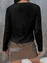 Load image into Gallery viewer, Full Size Sequin Open Front Cropped Jacket