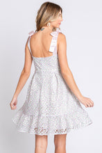 Load image into Gallery viewer, GeeGee Mesh Floral Embroidered Sleeveless Dress