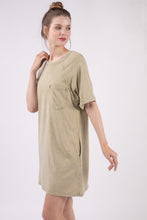 Load image into Gallery viewer, VERY J Washed Round Neck Mini Tee Dress