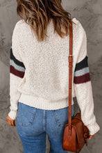 Load image into Gallery viewer, Contrast Dropped Shoulder Long Sleeve Sweater