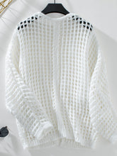 Load image into Gallery viewer, Openwork Open Front Long Sleeve Cardigan
