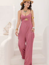 Load image into Gallery viewer, Cutout Scoop Neck Sleeveless Jumpsuit