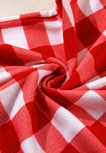 Load image into Gallery viewer, Plaid Collared Neck Long Sleeve Top and Pants Set