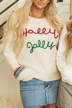 Load image into Gallery viewer, Letter Round Neck Long Sleeve Sweater
