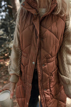 Load image into Gallery viewer, Pocketed Zipper and Button Vest Coat