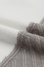 Load image into Gallery viewer, Color Block Textured Drop Shoulder Sweater
