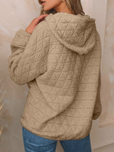 Load image into Gallery viewer, Textured Long Sleeve Hoodie with Pockets