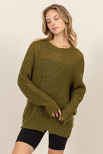 Load image into Gallery viewer, HYFVE Distressed Long Sleeve Knit Top