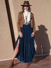 Load image into Gallery viewer, Slit Ruffled Wide Leg Pants