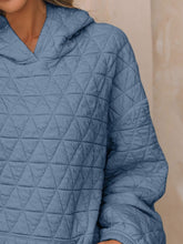 Load image into Gallery viewer, Textured Long Sleeve Hoodie with Pockets