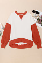 Load image into Gallery viewer, Contrast Round Neck Long Sleeve Sweatshirt