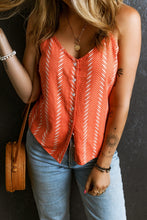 Load image into Gallery viewer, Printed Button Up V-Neck Cami