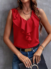 Load image into Gallery viewer, Ruffled V-Neck Tank