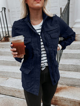 Load image into Gallery viewer, Pocketed Long Sleeve Zip Up Jacket