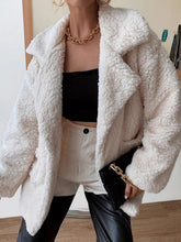 Load image into Gallery viewer, Fuzzy Open Front Long Sleeve Coat