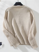 Load image into Gallery viewer, Cable-Knit Round Neck Button Up Cardigan