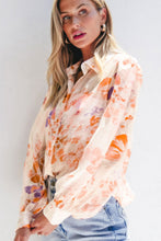 Load image into Gallery viewer, Printed Collared Neck Long Sleeve Shirt