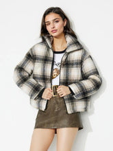 Load image into Gallery viewer, Plaid Zip Up Long Sleeve Jacket