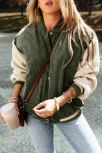 Load image into Gallery viewer, Contrast Baseball Collar Snap Down Long Sleeve Jacket
