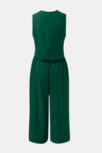 Load image into Gallery viewer, Round Neck Top and Wide Leg Pants Set