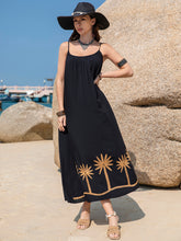 Load image into Gallery viewer, Embroidered Scoop Neck Midi Cami Dress