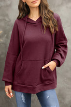 Load image into Gallery viewer, Waffle-Knit Long Sleeve Hoodie