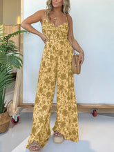 Load image into Gallery viewer, Full Size Printed Spaghetti Strap Wide Leg Jumpsuit