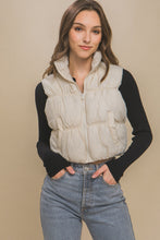 Load image into Gallery viewer, Love Tree Zip Up Turtleneck Cropped Vest Coat