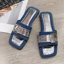 Load image into Gallery viewer, Buckle Trim Open Toe Sandals