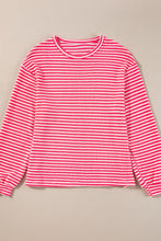 Load image into Gallery viewer, Striped Round Neck Long Sleeve Top