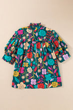 Load image into Gallery viewer, Printed Tie Neck Half Sleeve Blouse