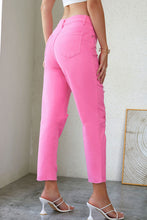 Load image into Gallery viewer, Star Raw Hem Distressed Jeans