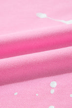 Load image into Gallery viewer, Exposed Seam Splatter Print Round Neck Sweatshirt