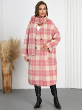 Load image into Gallery viewer, Plaid Button Up Long Sleeve Coat
