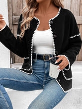 Load image into Gallery viewer, Perfee Pocketed Contrast Button Up Jacket