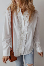 Load image into Gallery viewer, Eyelet Button Down Long Sleeve Shirt