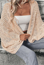 Load image into Gallery viewer, Openwork Open Front Long Sleeve Cardigan