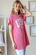 Load image into Gallery viewer, Heimish Full Size USA Graphic Short Sleeve Ribbed Top