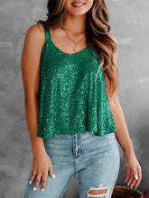Load image into Gallery viewer, Sequin Scoop Neck Tank