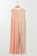Load image into Gallery viewer, Striped Round Neck Sleeveless Jumpsuit