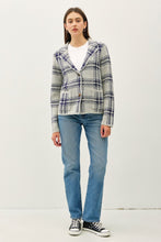 Load image into Gallery viewer, Be Cool Plaid Long Sleeve Sweater Jacket with Front Patch Pockets