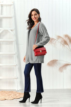 Load image into Gallery viewer, Cable-Knit Open Front Long Sleeve Cardigan