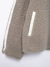 Load image into Gallery viewer, Zip Up Turtleneck Long Sleeve Plush Jacket