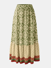 Load image into Gallery viewer, Geometric Elastic Waist Maxi Skirt