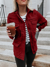 Load image into Gallery viewer, Pocketed Long Sleeve Zip Up Jacket