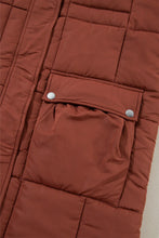 Load image into Gallery viewer, Pocketed Bubble Texture Long Sleeve Longline Winter Coat