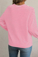 Load image into Gallery viewer, Striped Round Neck Long Sleeve Top