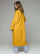 Load image into Gallery viewer, Pocketed Open Front Dropped Shoulder Cardigan