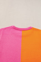 Load image into Gallery viewer, Contrast Round Neck Cap Sleeve Sweater